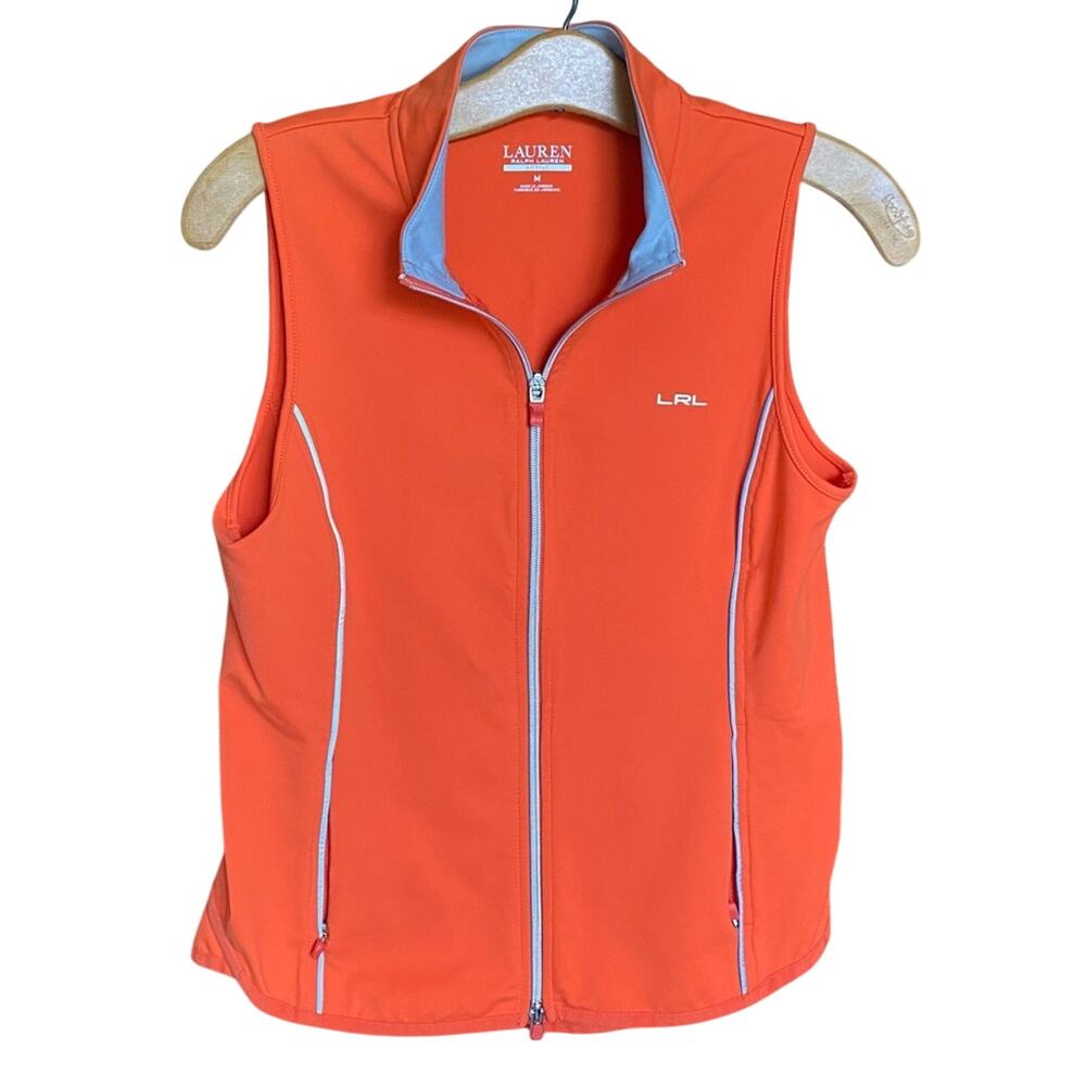 Ralph Lauren Active Orange Vest with reflective piping medium walking running